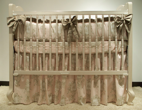 Angelica bedding on #200 Country French Rectangular Crib