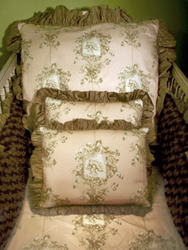 Angelica pillows shown resting inside a #200 crib