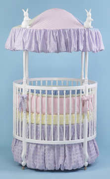 Coco Chenille bedding on #200 Country French Round Crib