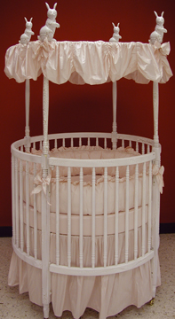 Danielle bedding on #200 Country French Round Crib