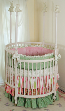 Rainier bedding on #206 Country French Round Crib