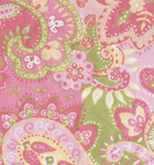 pink and green paisley